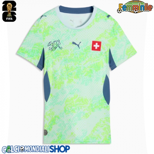 Maglie da calcio Svizzera Seconda Maglia Femminile Mondiali 2026  Manica Corta